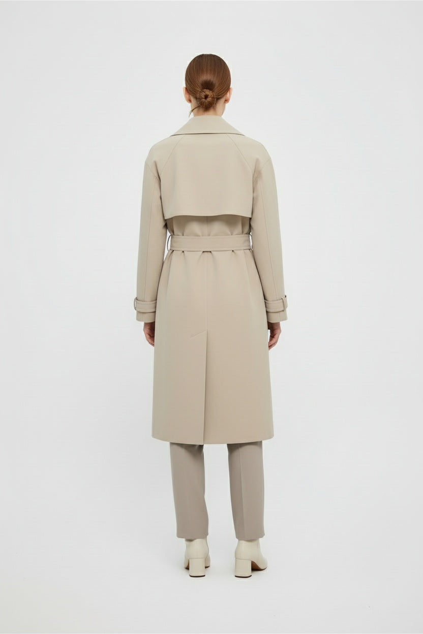 Abrigo de Mujer Lana Doble Botonadura Casual Otoño Invierno