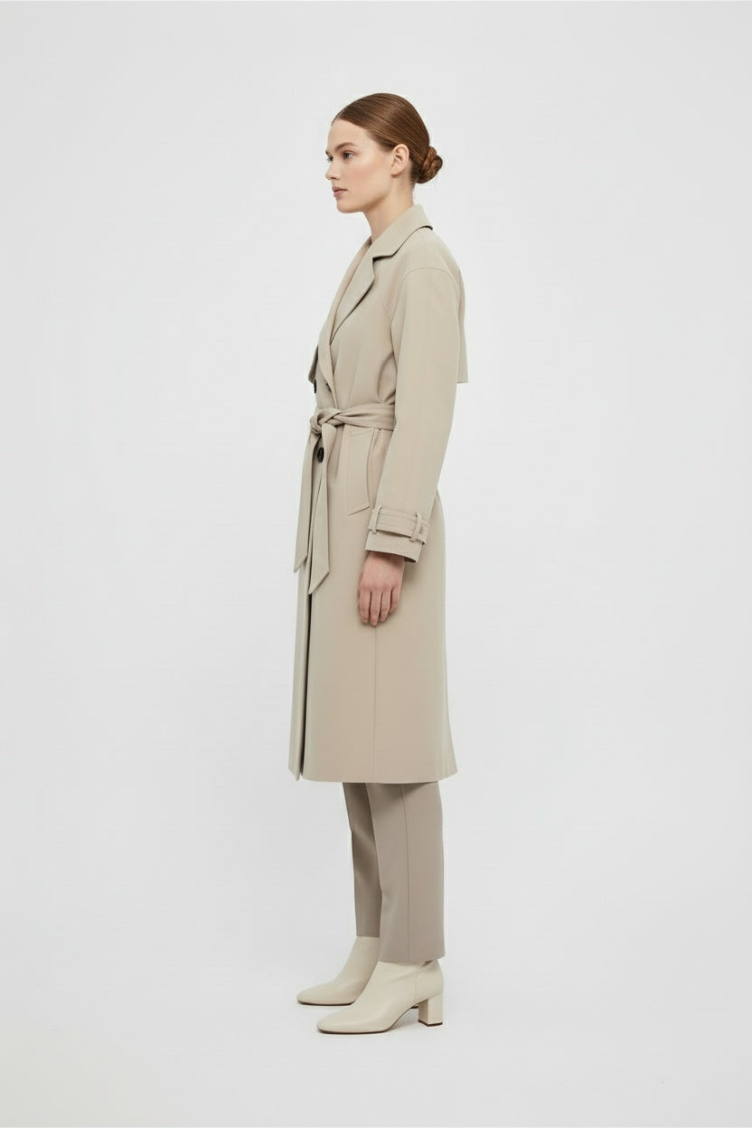 Abrigo de Mujer Lana Doble Botonadura Casual Otoño Invierno