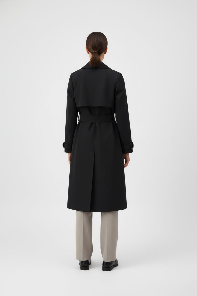 Abrigo de Mujer Lana Doble Botonadura Casual Otoño Invierno